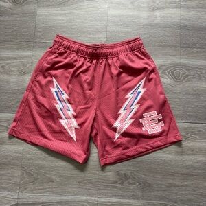 Eric Emanuel EE Lightning Bolt Mesh Shorts Pink Size L New
